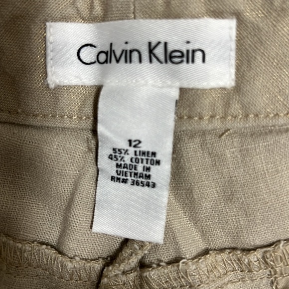 Calvin Klein shorts, size 12, tan with gold thread - Picture 8 of 8